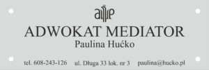 Adwokat Paulina Hućko-Kancelaria Adwokacka w Zgierzu